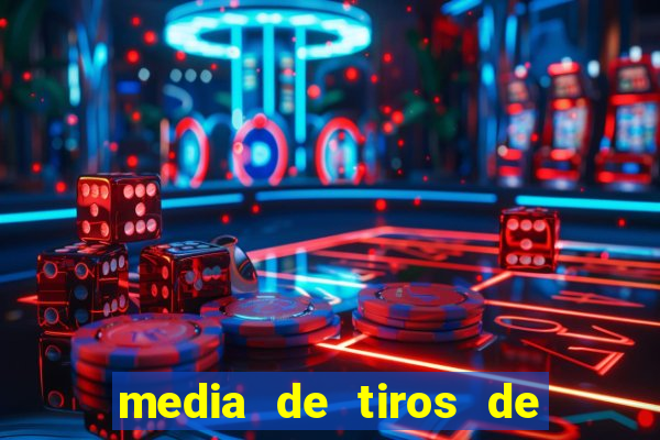 media de tiros de meta por jogo